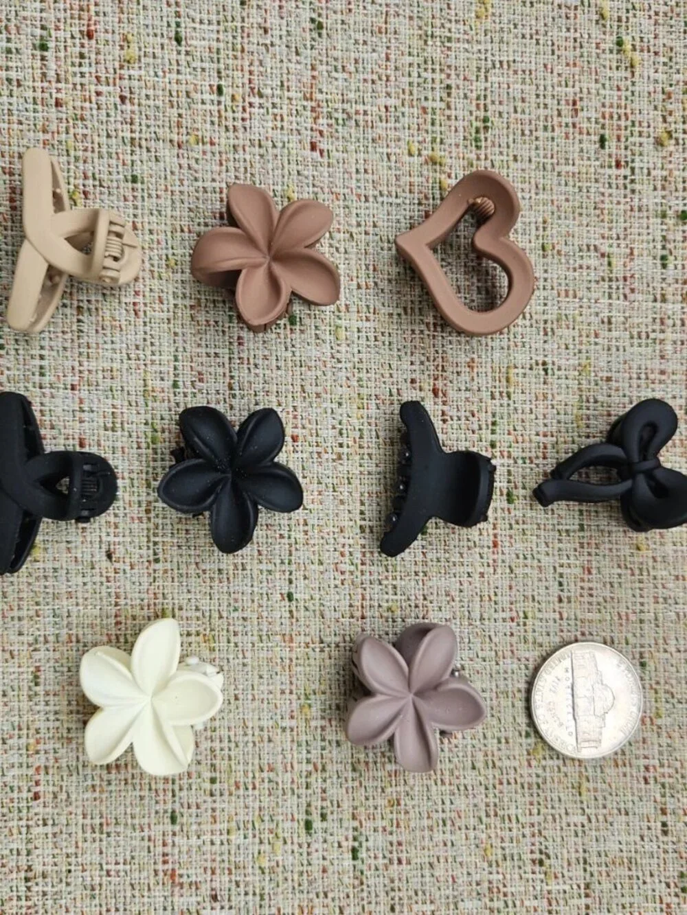 Lot of 9 Hair Clips Hair Accessories Girl Hair Claws Heart Bow Flower Shape New